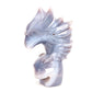 6" Druzy Agate Carved Crystal Eagle Head Figurine Realistic Healing