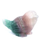 4.2" Fluorite Carved Crystal Bird Figurine Healing Quartz