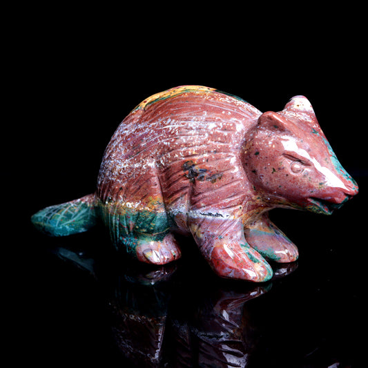 Crystal Beaver Sculpture