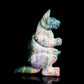 6.5" Ocean Jasper Carved Crystal kangaroo Sculpture Realistic Healing