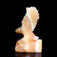4.5" Carved Yellow Calcite Eagle Figurine Crystal Healing Decorate Gift