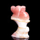 5" Pink Calcite Carved Crystal koala Figurine Quartz Healing