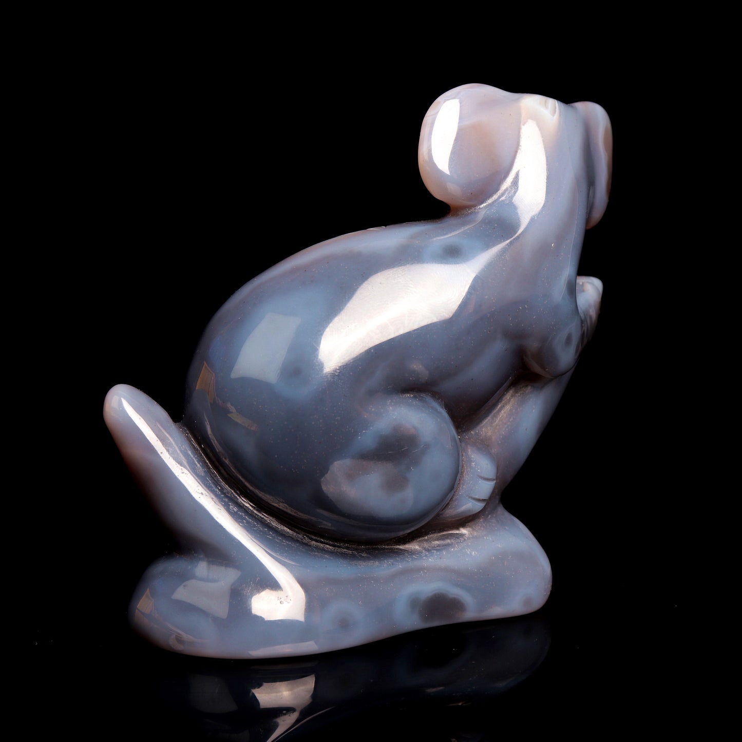 4" Amethyst Agate Carved Crystal koala Figurine Healing Quartz