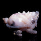 7.5" Amethyst Geode Agate Crystal Dragon Turtle Figurine Realistic Healing Quartz