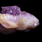 Masterpiece: Amazing 10" Amethyst Geode Agate Carved Goat Ram Head Sculpture Arts