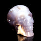 3" HandCarved Druzy agate Crystal Skull Healing Quartz Reiki Gift