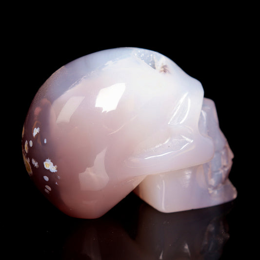 druzy agate skull