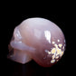 3" HandCarved Druzy agate Crystal Skull Healing Quartz Reiki Gift