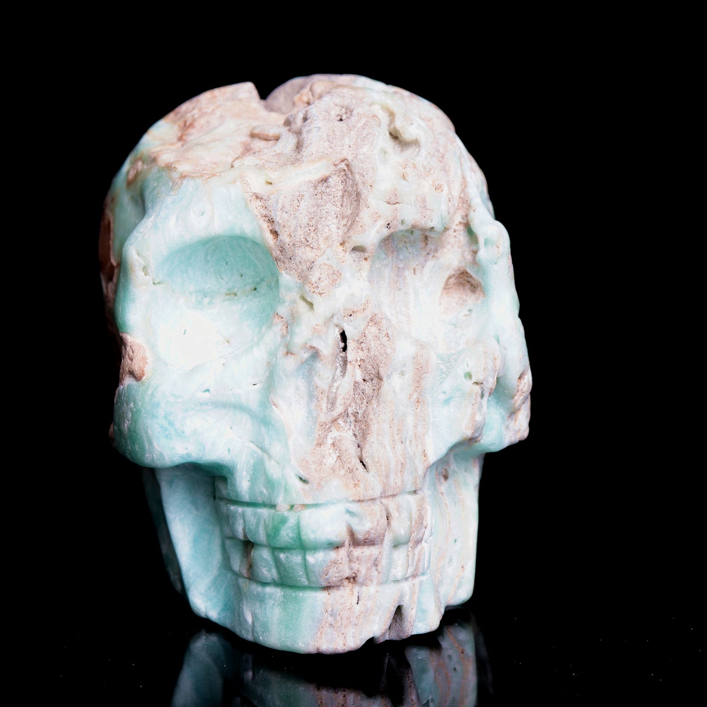 4" Hemimorphite Crystal Skull Figurine Quartz Healing Decor Gift