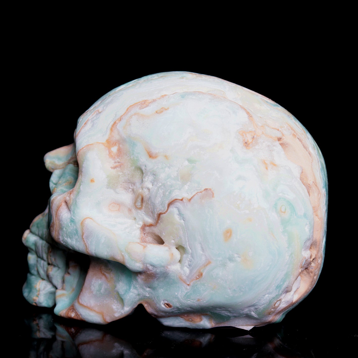 3.5" Hemimorphite Crystal Skull Figurine Quartz Healing Decor Gift