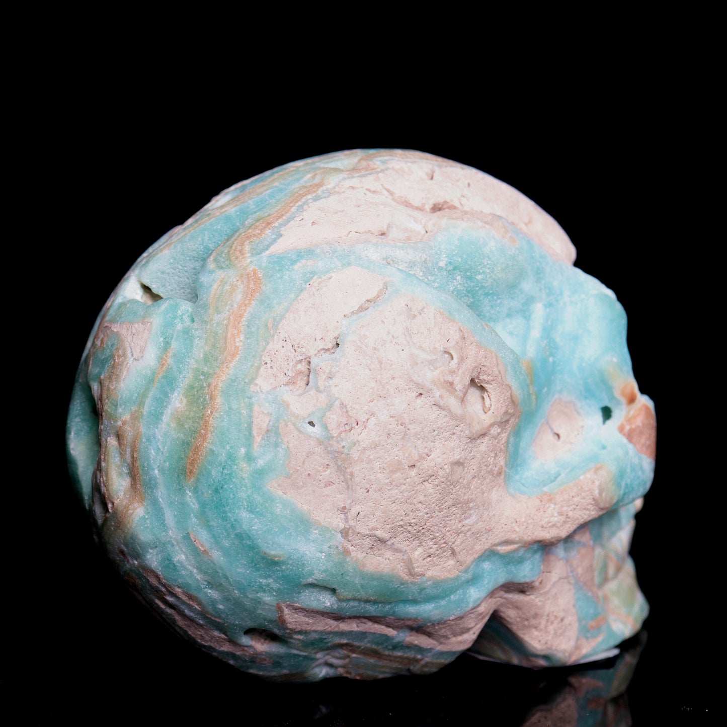 4" Hemimorphite Crystal Skull Figurine Quartz Healing Decor Gift