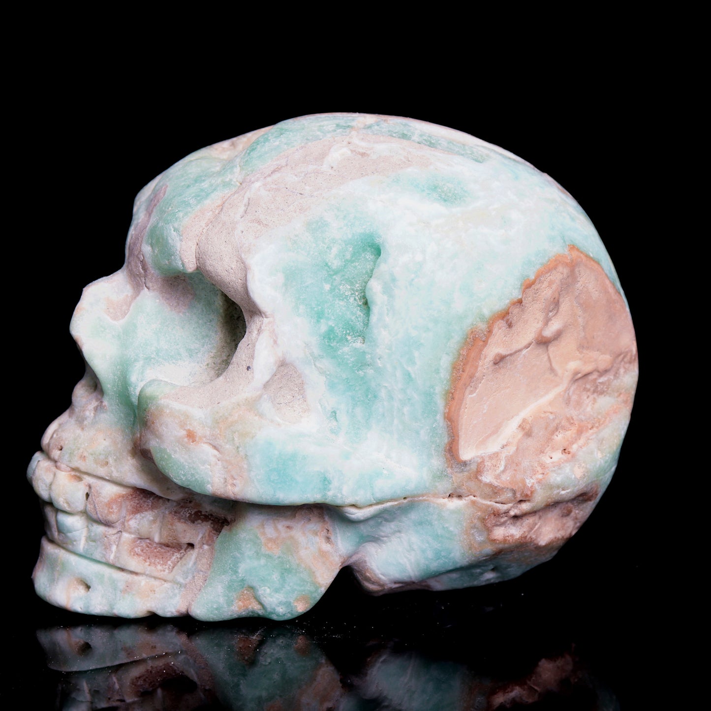 4" Hemimorphite Crystal Skull Figurine Quartz Healing Decor Gift