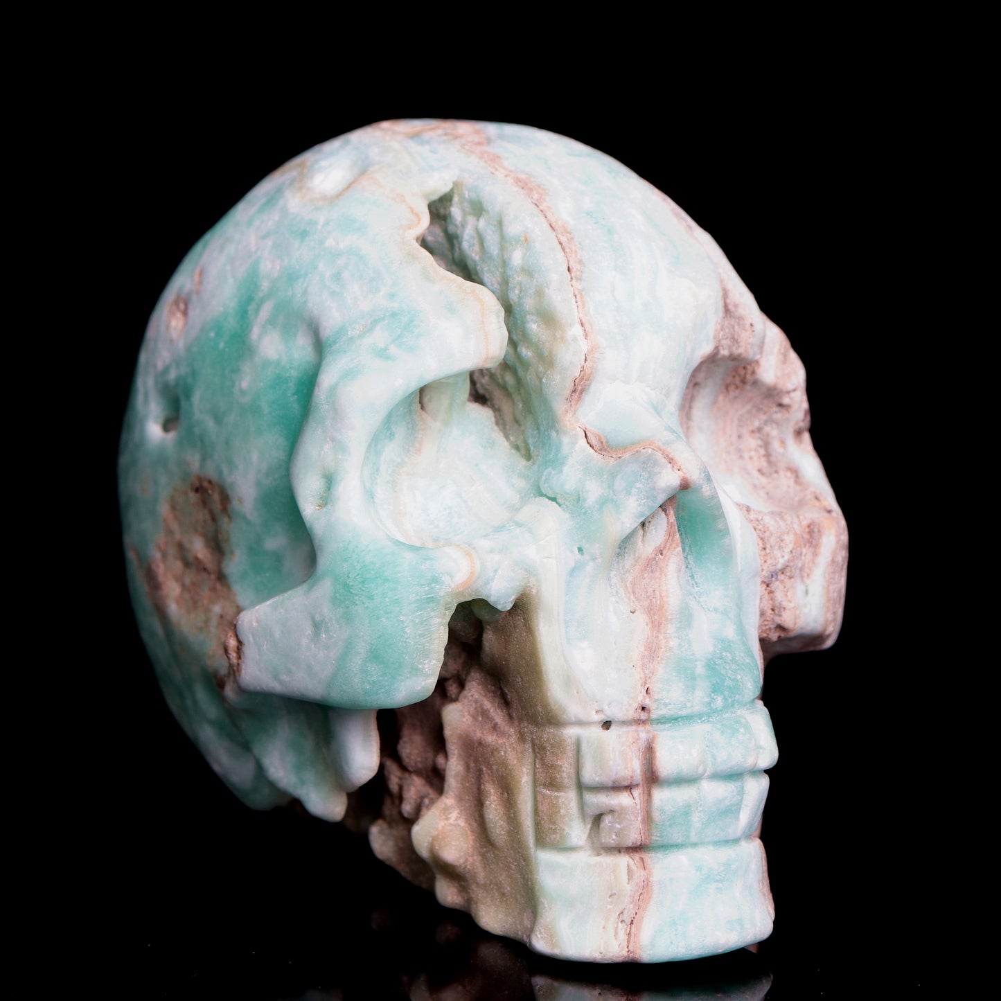 4" Hemimorphite Crystal Skull Figurine Quartz Healing Decor Gift