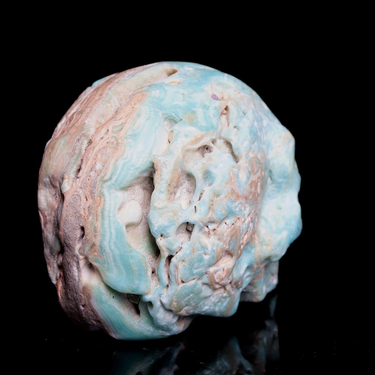 4" Hemimorphite Crystal Skull Figurine Quartz Healing Decor Gift