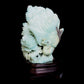 9" Amazonite Crystal Peacock Figurine Healing Quartz Decor Gift