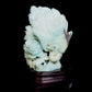 9" Amazonite Crystal Peacock Figurine Healing Quartz Decor Gift