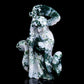 8.5" Moss Agate Crystal Death carvings Wizard Figurine Decor Gift