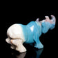 5.5" Trolleite Crystal Rhino Figurine Quartz Animal Carvings Decor