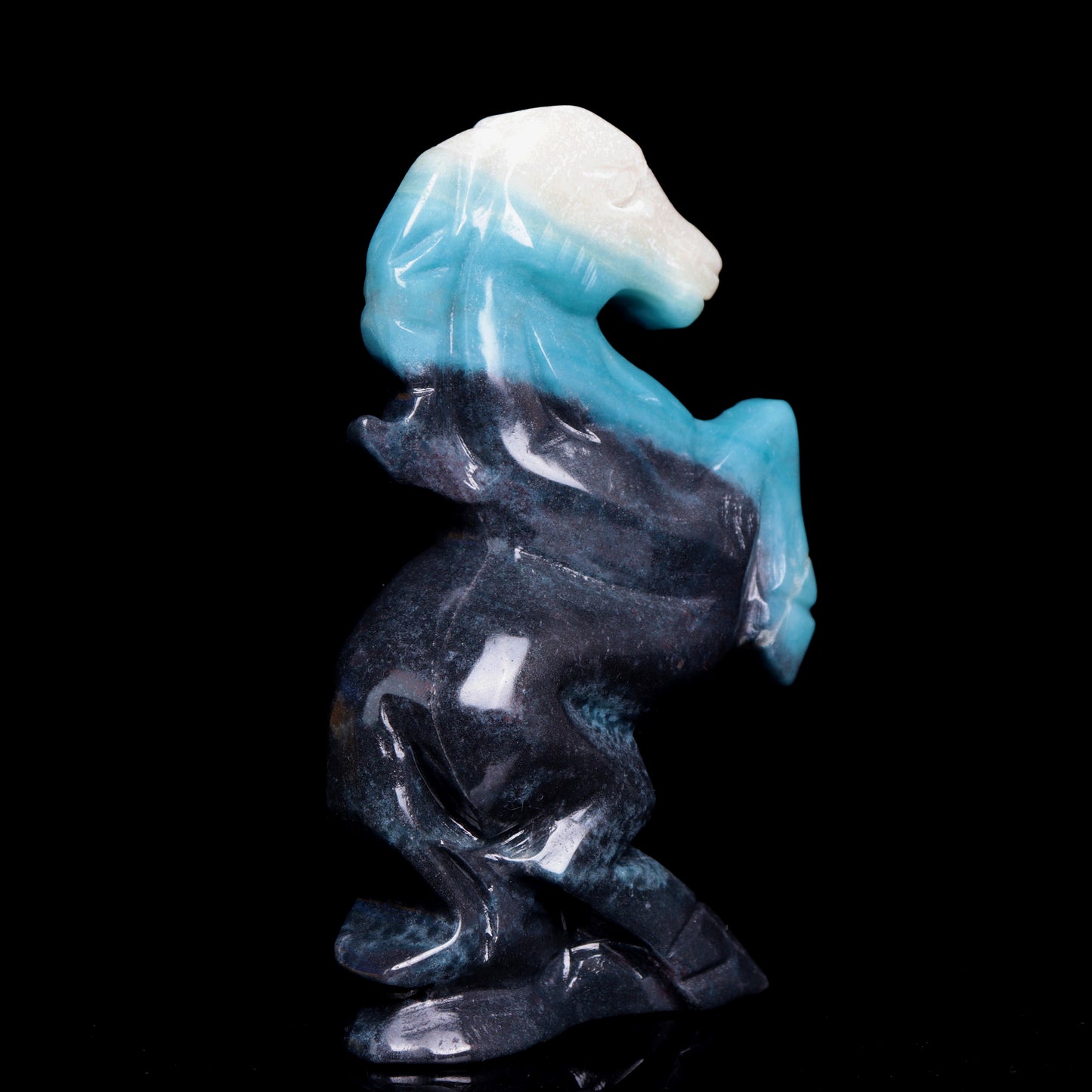 5" Trolleite Crystal Horse Figurine Quartz Animal Carvings Decor