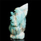 7" Amazonite Crystal Bird Figurine Quartz Animal Carvings Decor Gift