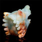 4.5" Amazonite Crystal Wolf Head Figurine Quartz Animal Carvings Decor