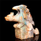 5.5" Amazonite Crystal Dragon Figurine Stone Animal Carvings Decor