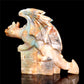 5.5" Amazonite Crystal Dragon Figurine Stone Animal Carvings Decor