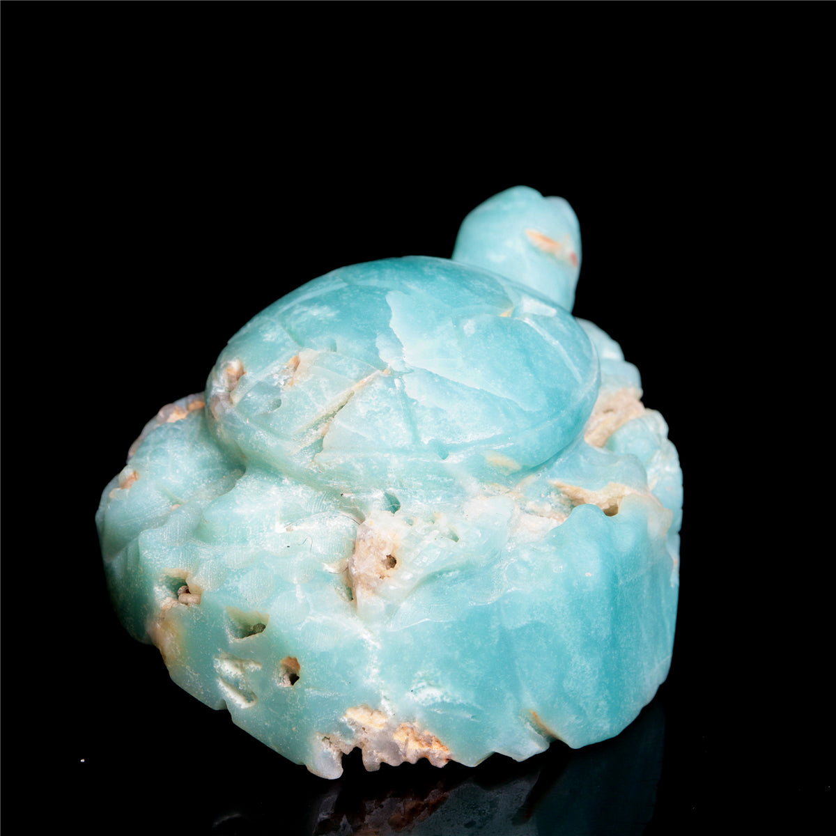 3.5" Amazonite Crystal Turtle Figurine Stone Animal Carvings Decor