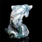 4.5" Moss Agate Crystal Dolphin Figurine Stone Animal Carvings Decor