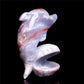4.5" Ocean Jasper Crystal Dolphin Figurine Stone Animal Carvings Decor