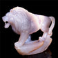 7.5" Amethyst Druzy Agate Crystal Lion Figurine Realistic Animal Carvings Decor