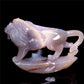 7.5" Amethyst Druzy Agate Crystal Lion Figurine Realistic Animal Carvings Decor