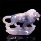 7.5" Amethyst Druzy Agate Crystal Lion Figurine Realistic Animal Carvings Decor