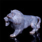 7" Druzy Agate Crystal Lion Figurine Realistic Animal Carvings Decor