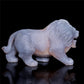 5.5" Druzy Agate Crystal Lion Figurine Realistic Animal Carvings Decor