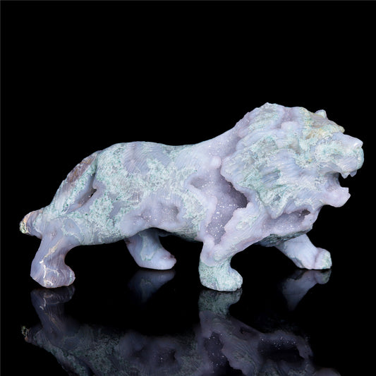 moss agate lion