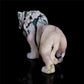 5" Druzy Moss Agate Crystal Lion Figurine Realistic Animal Carvings Decor