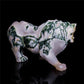 5" Druzy Moss Agate Crystal Lion Figurine Realistic Animal Carvings Decor