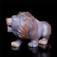 5" Druzy Agate Crystal Lion Figurine Realistic Animal Carvings Decor