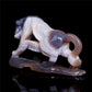 6" Druzy Agate Crystal Tiger Figurine Realistic Animal Carvings Gift