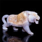 6.5" Druzy Agate Crystal Tiger Figurine Realistic Animal Carvings Gift