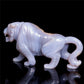 6.5" Druzy Agate Crystal Tiger Figurine Realistic Animal Carvings Gift