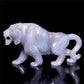 6.5" Druzy Agate Crystal Tiger Figurine Realistic Animal Carvings Gift
