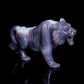 6.5" Druzy Agate Crystal Tiger Figurine Realistic Animal Carvings Gift