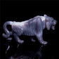 6.5" Druzy Agate Crystal Tiger Figurine Realistic Animal Carvings Gift