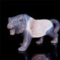 6" Druzy Agate Crystal Tiger Figurine Animal Carvings Gift