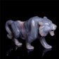 6" Druzy Agate Crystal Tiger Figurine Animal Carvings Gift