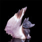 5" Druzy Agate Crystal Nine Tail Fox Figurine Animal Carvings