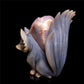 5.5" Amethyst Druzy Agate Crystal Nine Tail Fox Figurine Animal Carvings