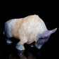 6.5" Druzy Agate Crystal Bull Figurine Animal Carvings Decor